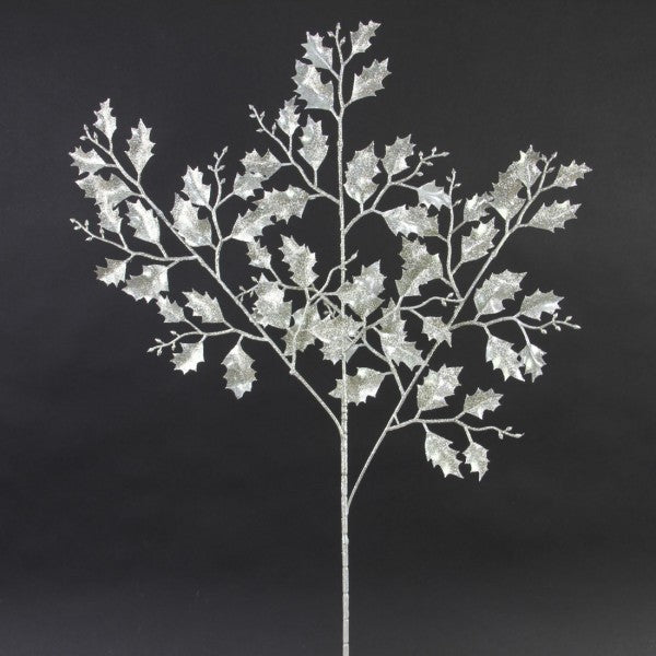 28"GLIT.MTLC HOLLY SPRAY A25