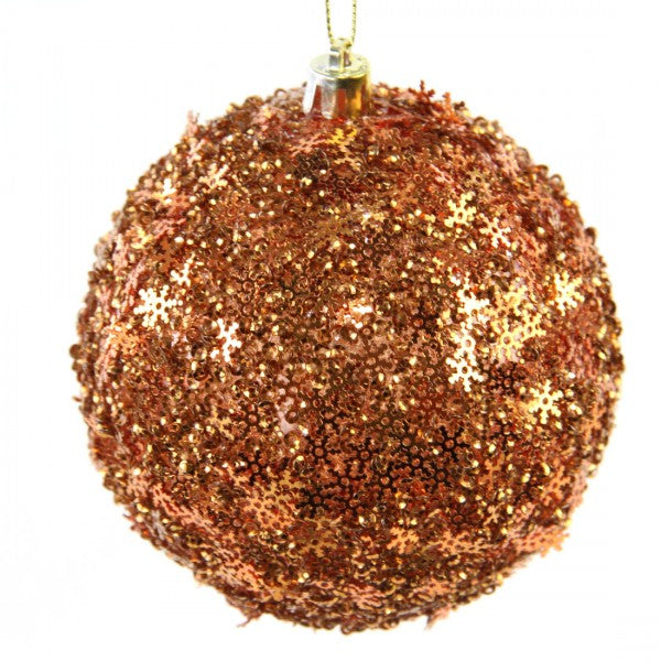 4"MTLC SNOWFLAKE BALL ORN A25
