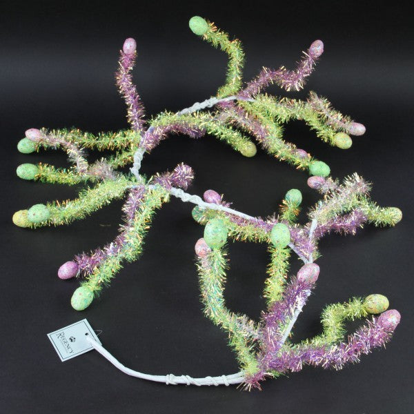 48" MIXED EGG TINSEL GARLAND