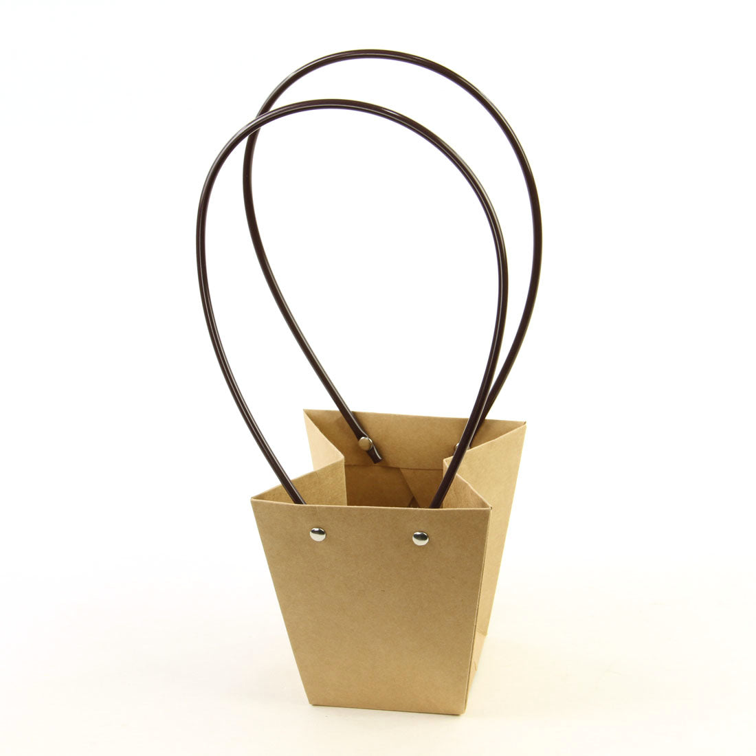 TRAPEZOID SHAPE BAG KRFT.BRWN