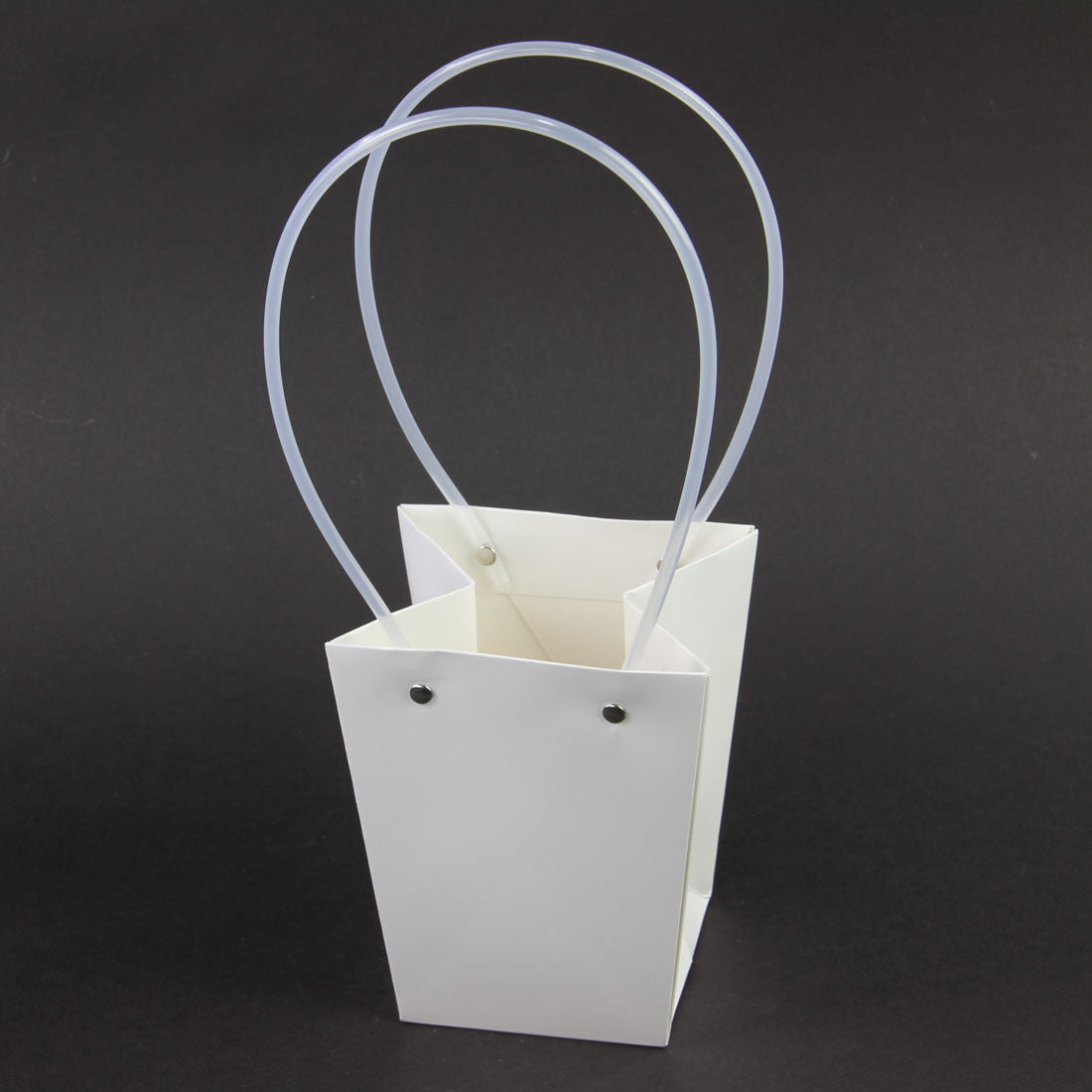 TRAPEZOID SHAPE BAG WHITE