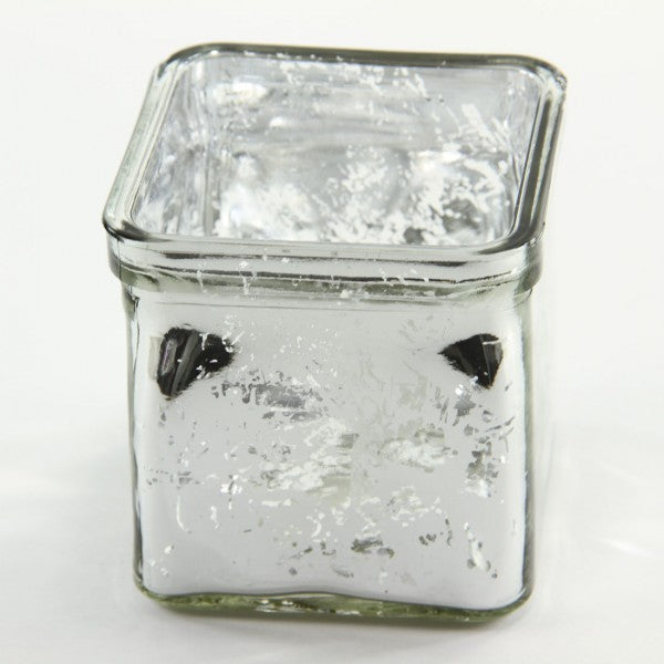 DECO.CANDLE HOLDER SILVER A4