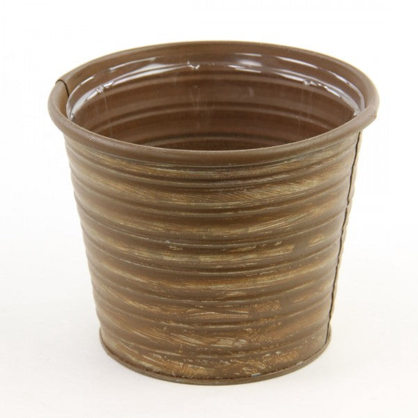 5.5"OASIS TIN POT RUST