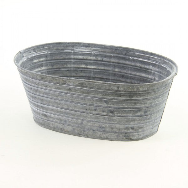 10"OASIS OVAL TIN GALVANIZED