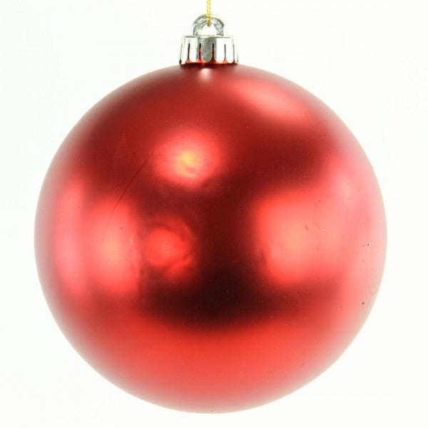 150 MM VACUUM PAINT SMOOTH BALL ORNAMENT RED