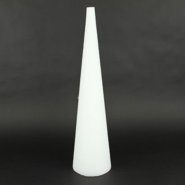 24 X 6" STYRO CONE X1 WHITE