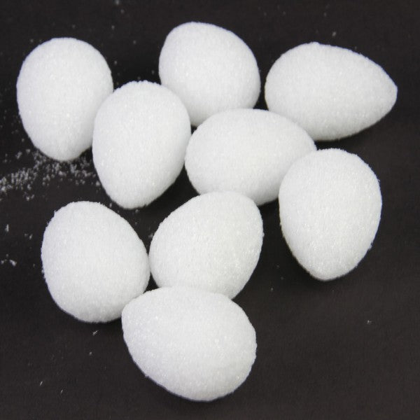 2" STYRO EGG 9PC/PKG WHITE