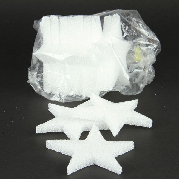 4" STYRO STAR X 12PCS WHITE