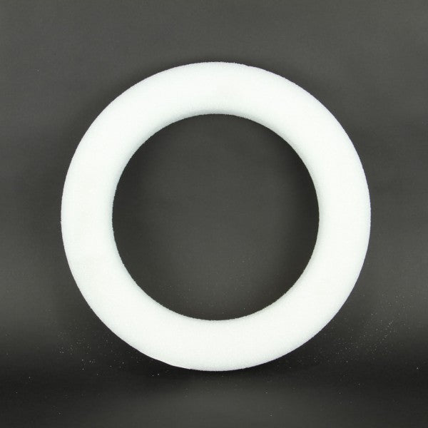 16" STYRO WREATH X1 WHITE
