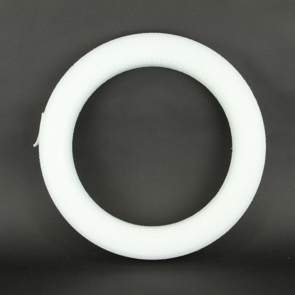 18" STYRO WREATH X1 WHITE