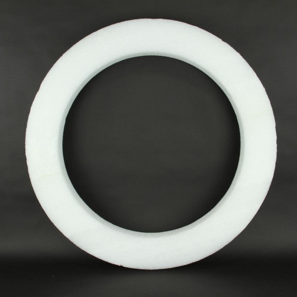 30" STYRO WREATH X1 WHITE