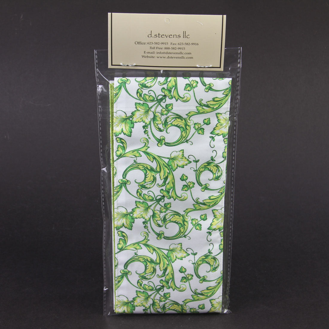 4"X56"TAFFETA SASH LIME/WHITE