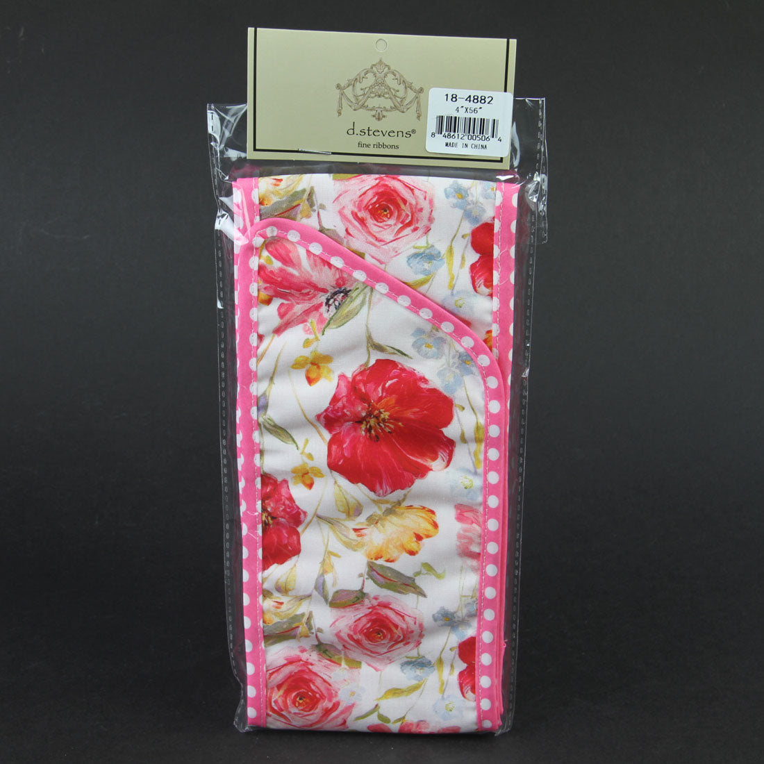 4"X56"POPLIN SASH PINK/YELLOW