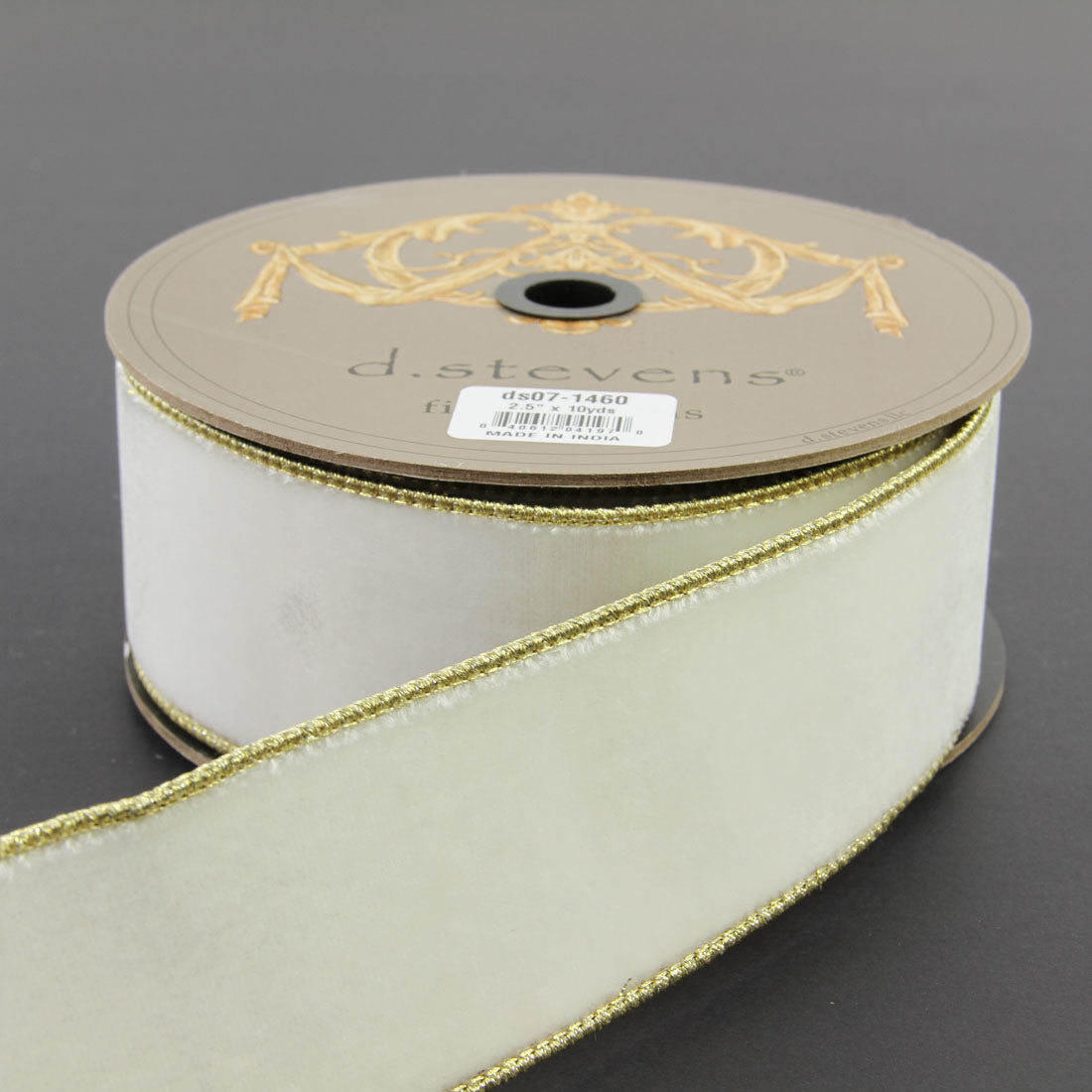 2.5"X10Y WINTER WHITE VELVET