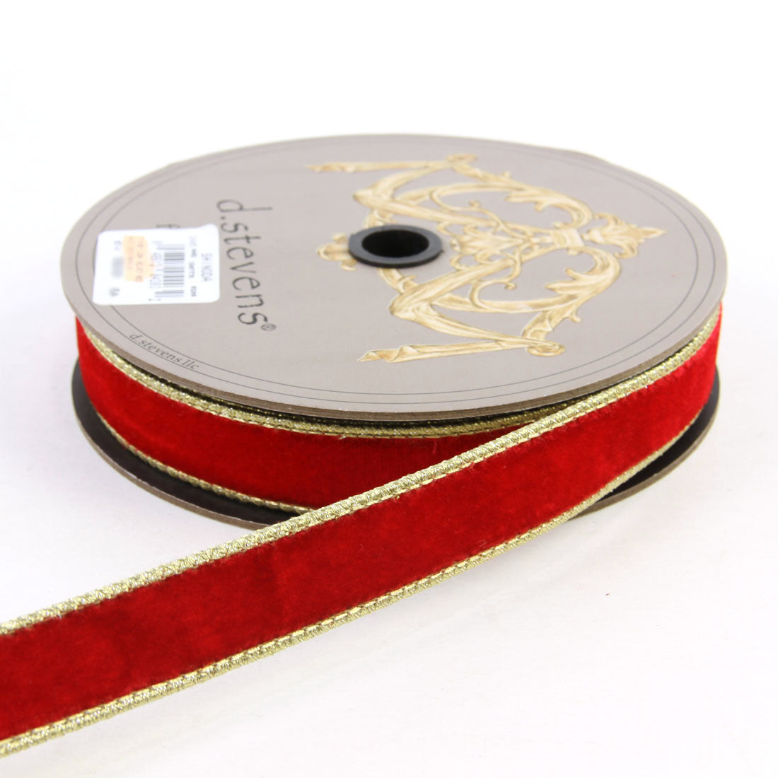 1"X10Y LUSH VELVET RED