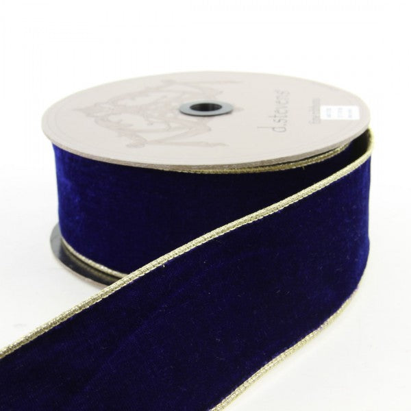 2.5"X10YD VELVET ROYAL BLUE