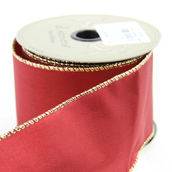 2.5"X10YD TAFFETA GOLD BACK