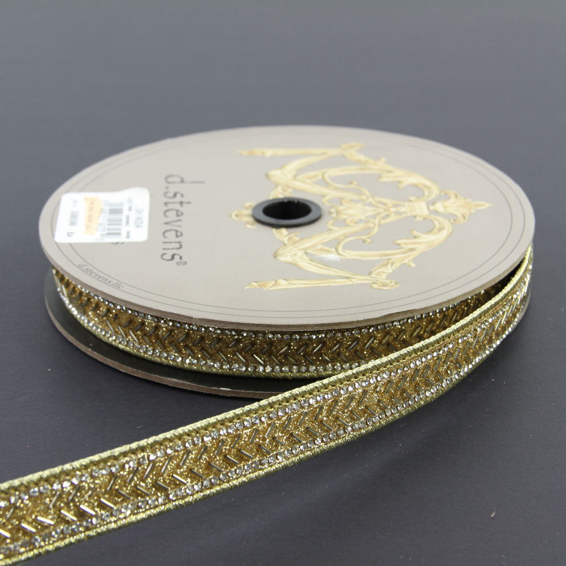.5"X9M BEAD CHEVRON GOLD