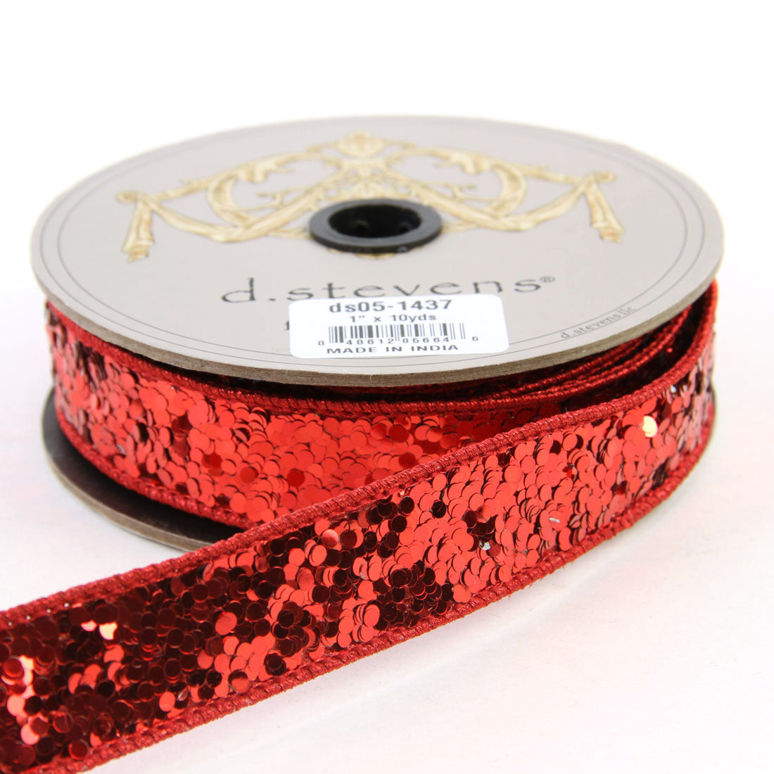 1"X10Y CIRQUE GLITTER RED