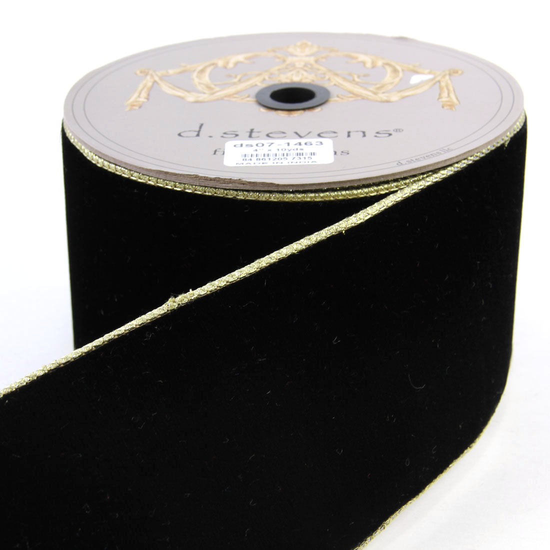 4"X10Y VELVET BLACK