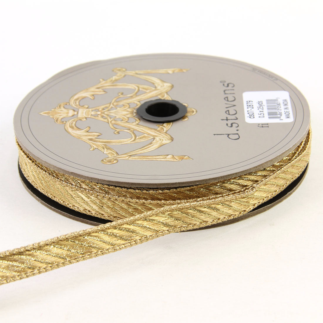 0.5"X25Y JACQUARD GOLD