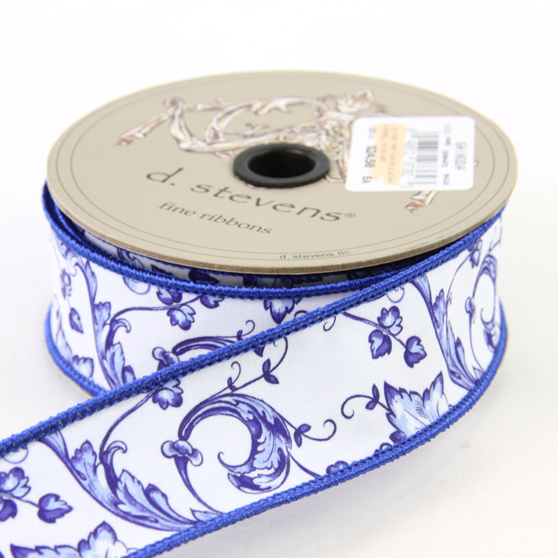 1.5" X10 Y TAFFETA ACANTHUS BLUE / WHITE