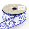 1.5" X10 Y TAFFETA ACANTHUS BLUE / WHITE