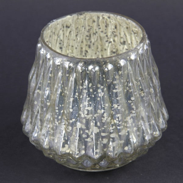 4.5"X4"SILVER MERCURY VOTIVE