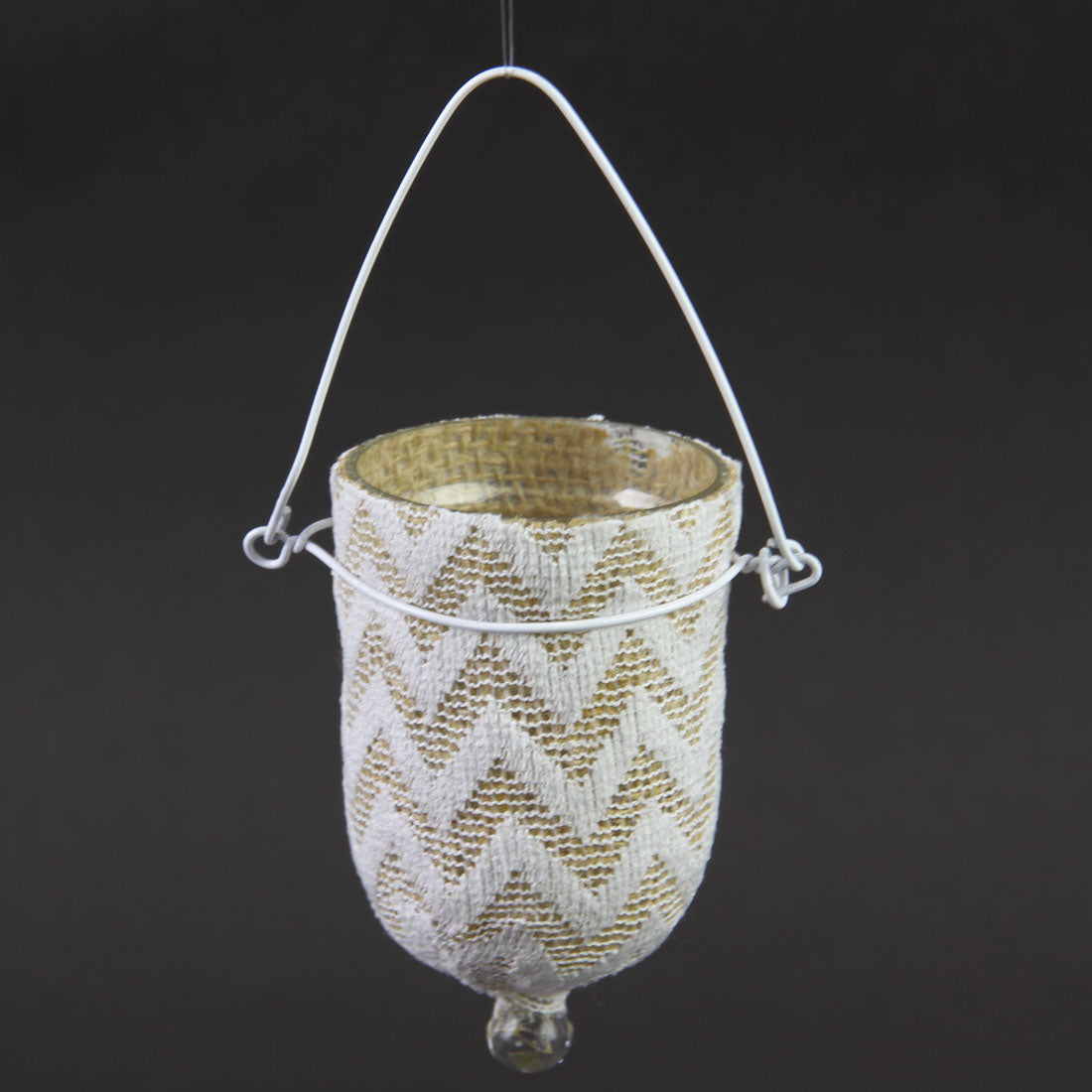 3"JUTE HANGING VOTIVE A25