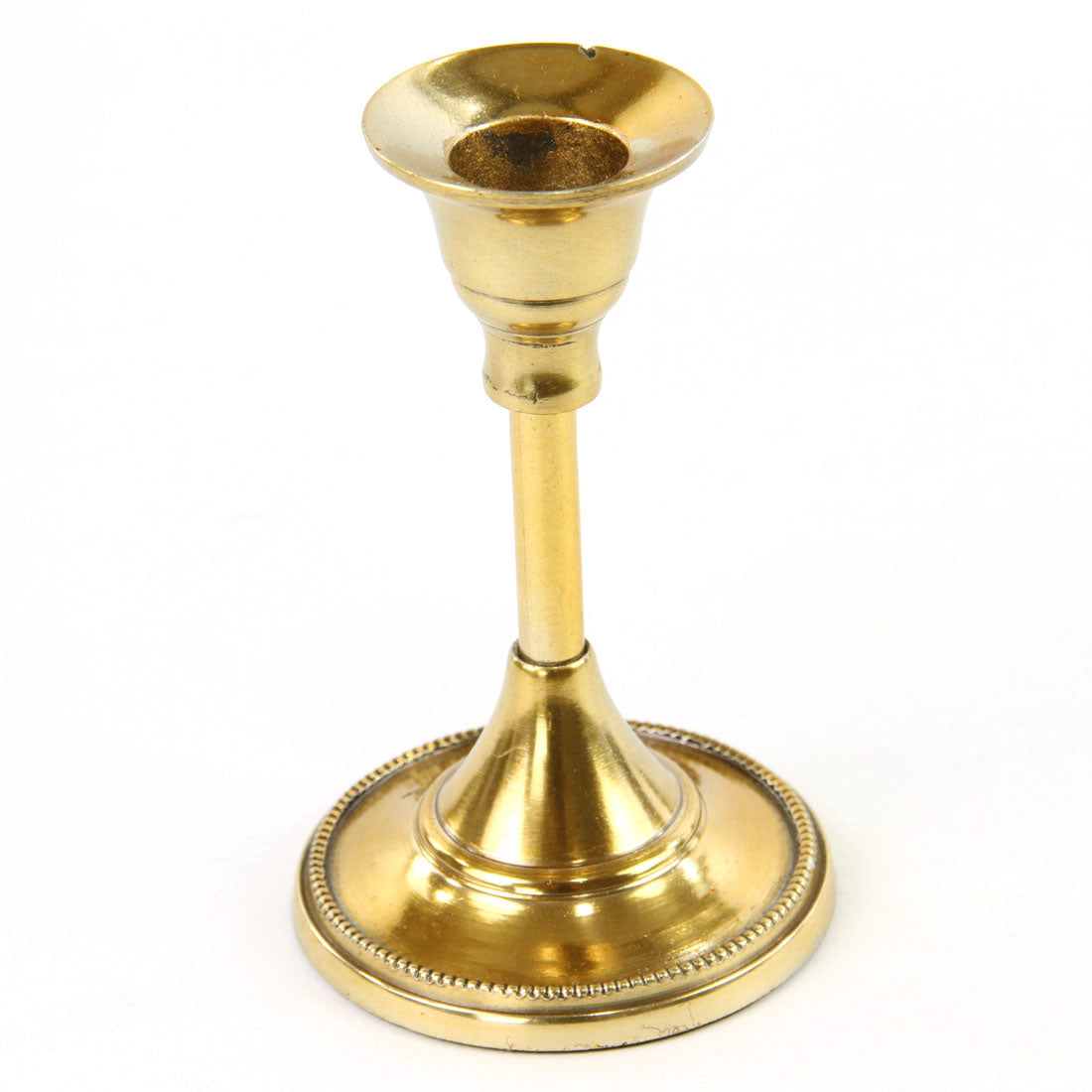 5"X3"GOLD ALUM.CANDLE STAND
