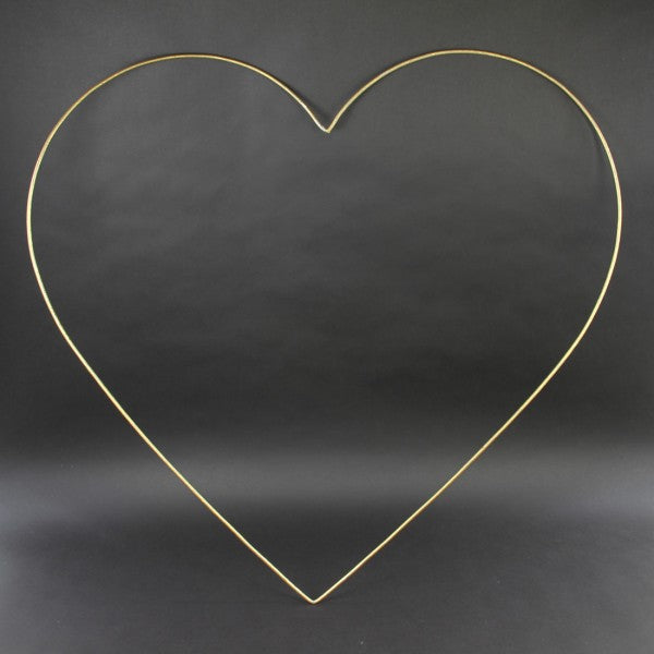 36"ALM.HEART HOOP GOLD