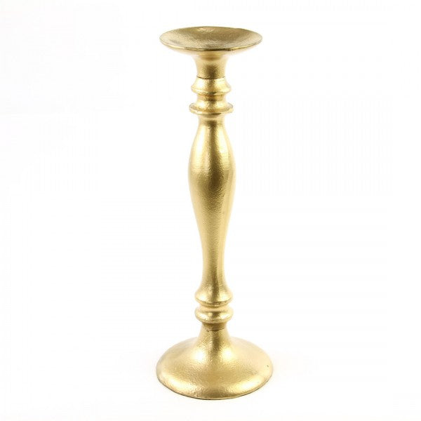 15"X5"ALUM.GOLD CANDLE STAND