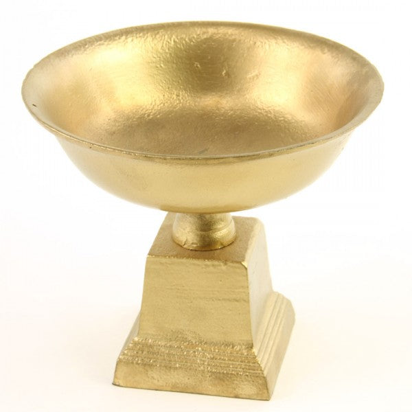 8"SQ.BASE PDSTL BOWL AL.GLD