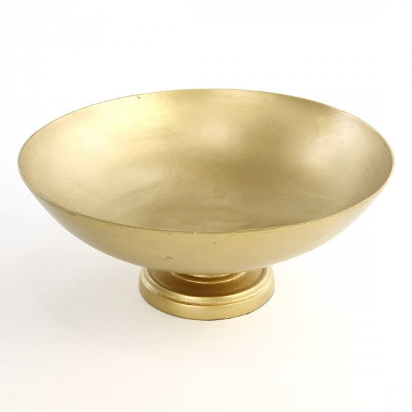 16"X7"ALUMN.GOLD PEDEST.BOWL