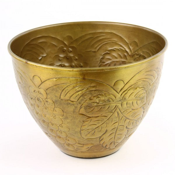 12"X9.5"RND EMBSD BOWL AL.GLD