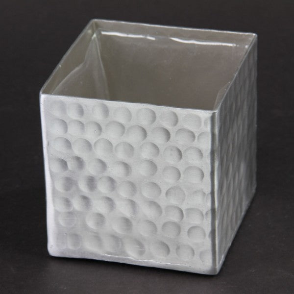 4"X4"X4"ALUM.SILVER CUBE