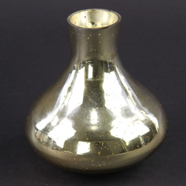 6"X5.5"MERCURY GOLD VASE