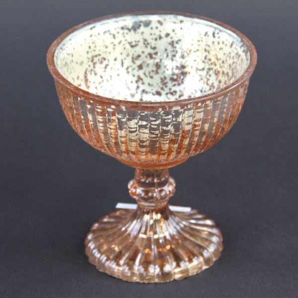 5"MER.COPP GLSS PEDESTAL BOWL