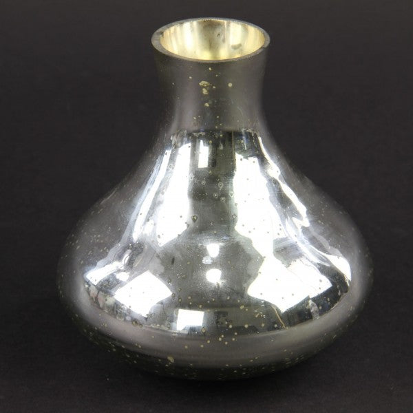 5"X5"MERCURY SILVER VASE