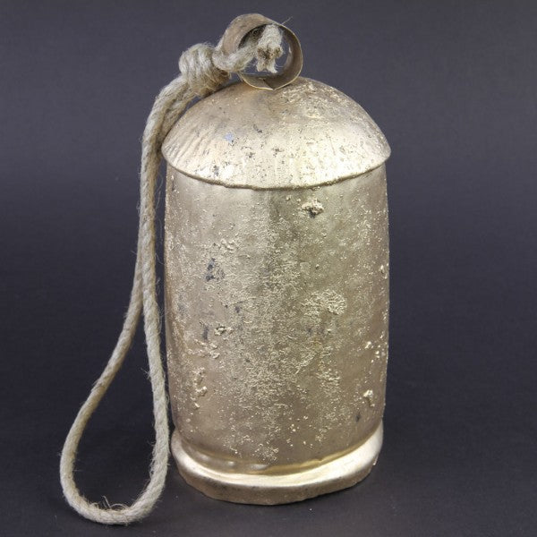 10"X4.5"COWBELL GOLD RUSTIC