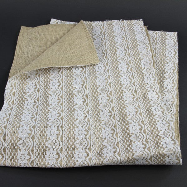 72"JUTE/LACE RUNNER A4