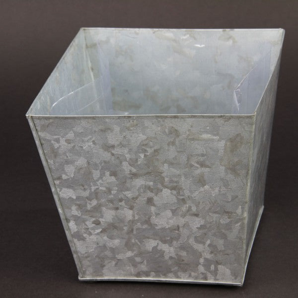 6.75"X6"X3"GALVN.TIN PLANTER