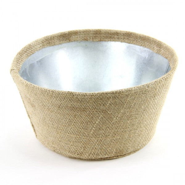 7"X6"IRON/JUTE PLANTER