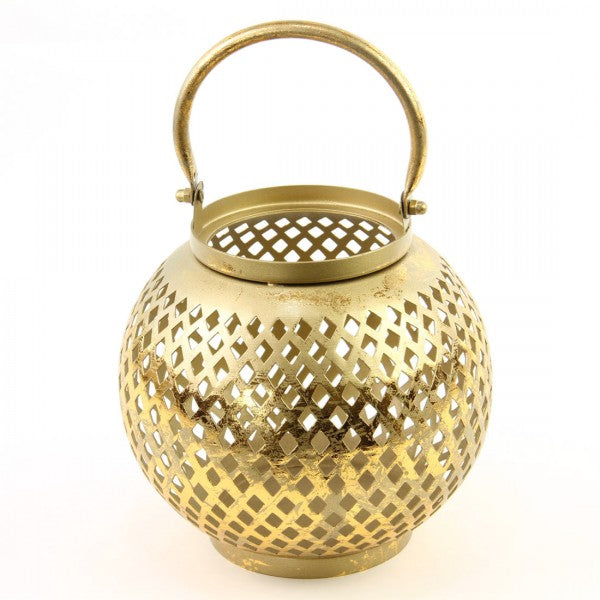 8.5"X8"GOLD LANTERN