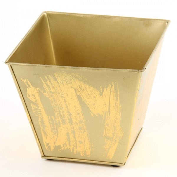 5"X5"SQ.POT COVER GOLD LEAF