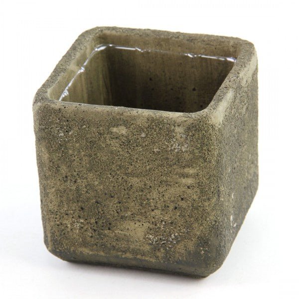 4"X4"SQ.CERAMIC CONTAINER