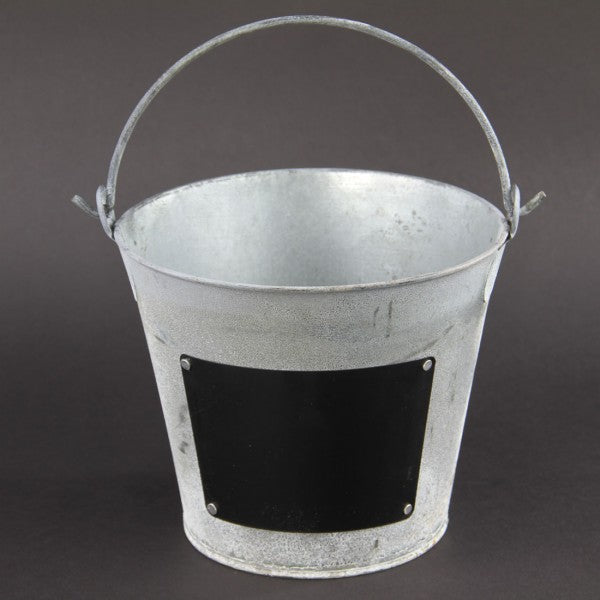 MD.PAIL W/CHALKBOARD SLATE