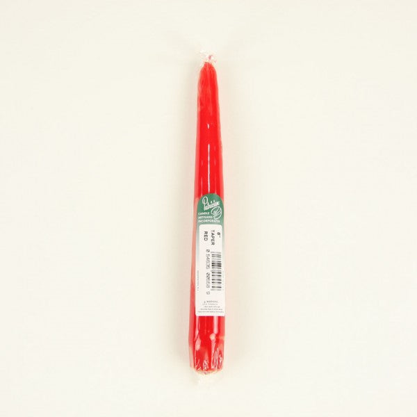 8" TAPER CANDLE X 12PC  RED