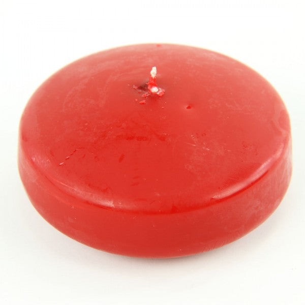 3" FLOATING CANDLE DISK RED