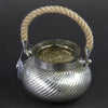 7"GLASS ROPE CANDLE HLDR M25
